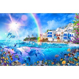 Lassen Dolphins of Mykonos Jigsaw Puzzle 1000 Piece (10-1489)