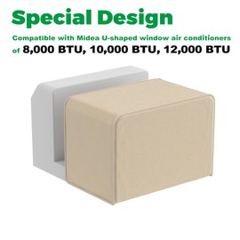 Forestchill Window Air Conditioner Cover, Compatible with Midea U-shaped Window AC Unit, Upgraded 3 Layers Insulated AC Cover for Outside Unit, Heavy Duty Waterproof & Dustproof Winter Covers