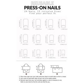 Heart Pattern Fake Nail & 1 Sheet Tape & 1 Count Nail File, 24pcs/set Matte Design Fashion Press on Nails for Women & Girls DIY Nail Art, Elegant Stick on Nails Kit