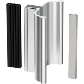 CERF ROUGE Frameless Shower Door Handle with Magnetic Strike - Stainless Steel - Replacement Hardware for Swing Shower Doors