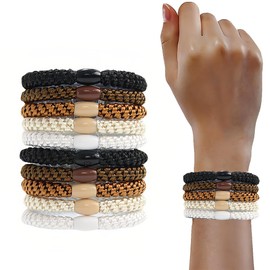 ZKGYUS Hair Bobbles, Pack of 10 Women's Hair Bobbles, Hair Scrunchie Bracelet, Elastic Braid Elastic, Stylish Ponytail Holder for Women and Girls