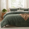 Bedsure Oversized Queen Comforter Set, Dark Green Soft Prewashed Bedding