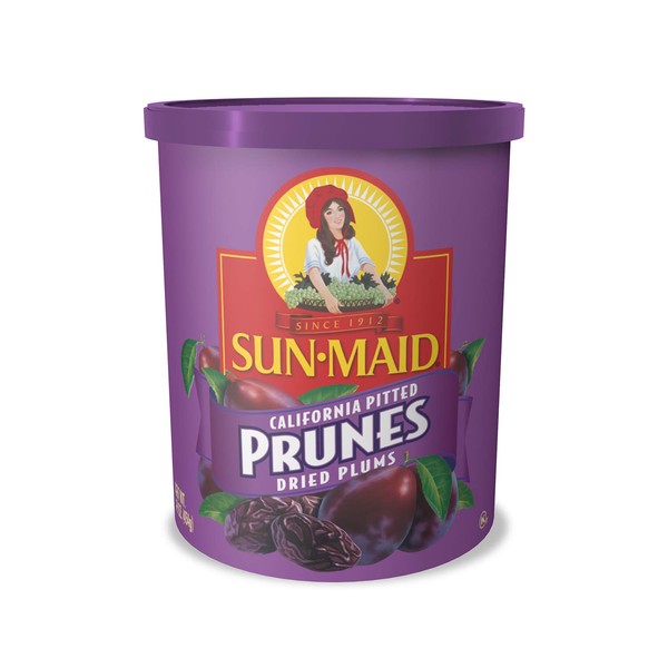 Sun-Maid Pitted Dried Prunes, All Natural Dried Plums, No Added Sugars, 16 oz (Pack of 2)