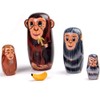 Matrioska Matrioska Set of 5 Funny Monkeys and Nesting Bananas