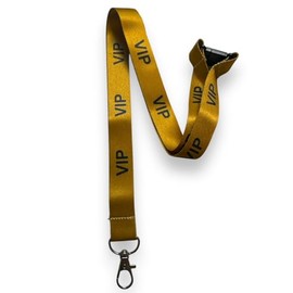 VIP Lanyard/Badge Holder with Safety Breakaway, Gold (1)