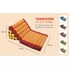 GURU SHOP Thai Cushion, Triangular Pillow, Kapok, Day Bed with