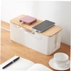 FELTECHELECTR Simple Install Cable Management Box Bamboo Cover Organize Power