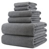 Polyte Set de 6 Toallas de Baño Microfibra Waffle Secado