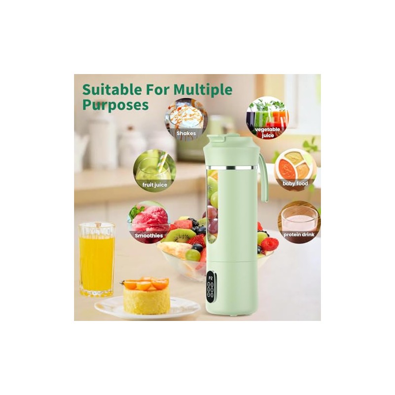 Portable Cordless Blender with Automatic Cleaning Function