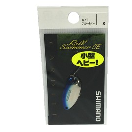 Shimano 67T TR-R52N Spoon, Cardiff, Roll Swimmer, Compact Edition, 0.2 oz (5.2 g), Blue Silver