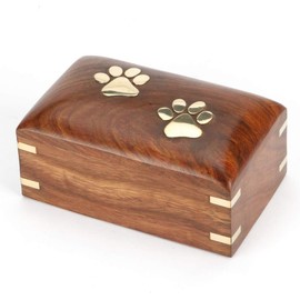 AZQAAN HANDICRAFT Rosewood Cremation Box Pet Urn Peaceful Pet Memorial Keepsake Urn for Ashes