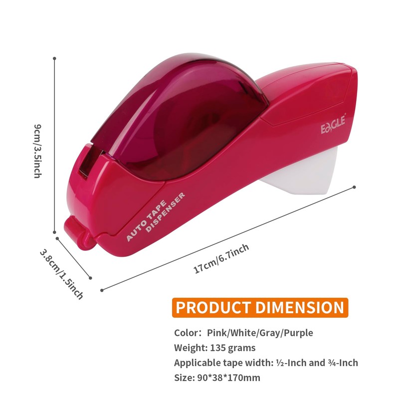 Eagle Tape Dispenser, Semi-Automatic Tape Dispenser, 12 mm - 19