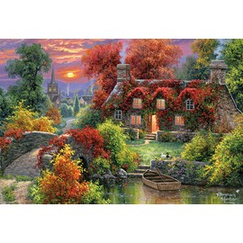 Jigsaw Puzzle, Art Collection, Quiet Dusk, 1000 Pieces (31-528), Yellow Green