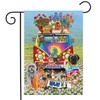Groovy Pups Spring Garden Flag Hippies Dogs Humor 12.5" x