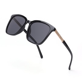 SIPHEW Polarized Sunglasses for Women, Mirrored Sunglasses-Fashion Oversized Eyewear with UV400 Protection