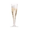 100 Plastic Champagne Flutes - 5 Oz Disposable Clear Champagne