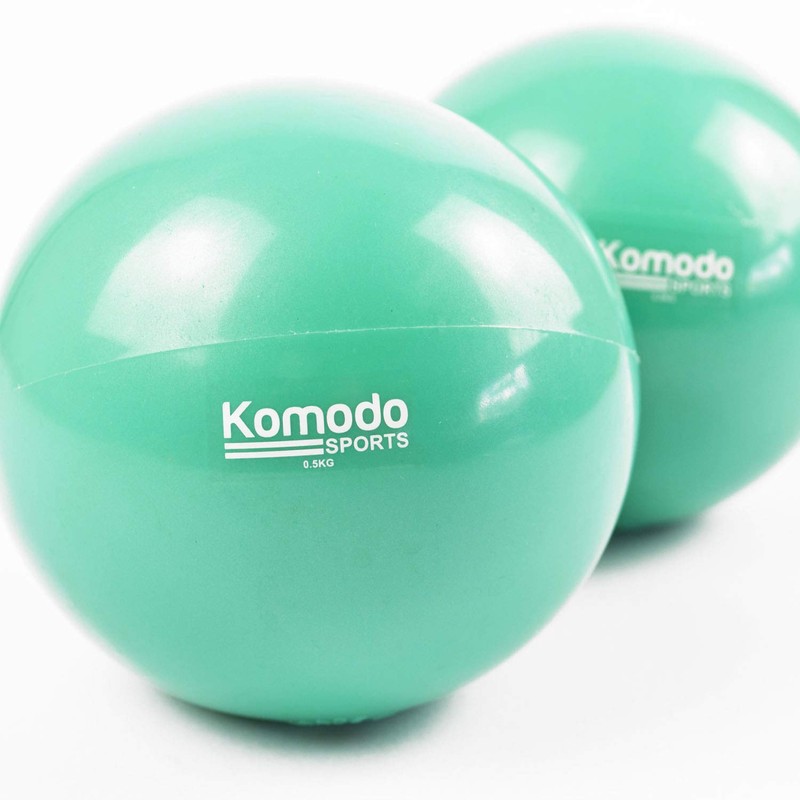 Komodo Weighted Toning Balls - Soft Pilates Yoga Training Pair