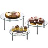 3 Tier Round Tempered Glass Display Stand 9, 11, 13”
