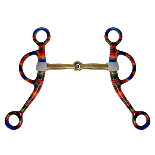 Showman Serape Print Copper Argentine Snaffle Bit
