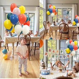 Boho Rainbow Balloons/Boho Rainbow Party Decorations Mustard Orange Vintage Green Denim Blue/Ivory/Twilight Pink Balloons 30pcs for Rainbow Birthday/Boho Baby Shower
