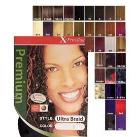 Ultra Jumbo 165g Xpression Crochet 82" African Braiding Hair Extensions Braids - #118