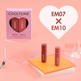 INTO U Japan Limited Mini Mud Lip Set of 2 Super Matte Lip & Cheek Mud Mini Set, All 2 Types (CT01 Cool Tone)