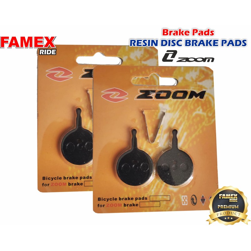 Bicycle Brake Pads for Zoom Brake, 2 Pairs, Semi-Metal Disc