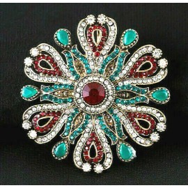 Unbranded Luxury STAR Flower MANDALA Rhinestone Vintage Inspire Necklace Pendant Brooch 5
