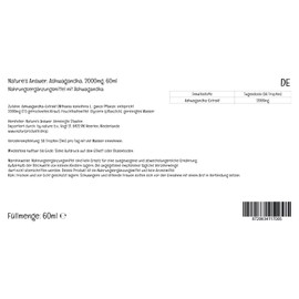 Nature's Answer, Ashwagandha Root (Ashwagandha Root), 2000 mg, 60 ml, Laboratory Tested, Gluten Free, Soy Free, Vegan, Vegetarian, GMO Free