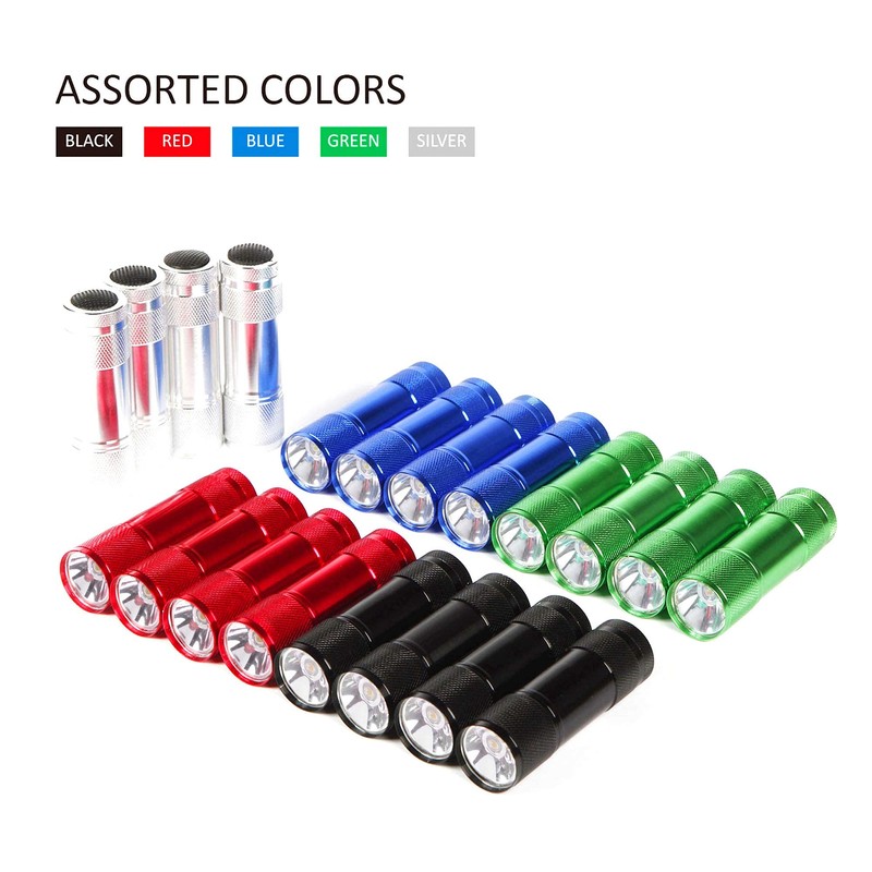 FASTPRO 20-Pack 100 Lumen Super Bright Aluminum LED Flashlights Set,