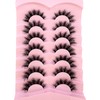 7 Pairs of 5D Faux Mink Eyelashes - Wispy, Natural