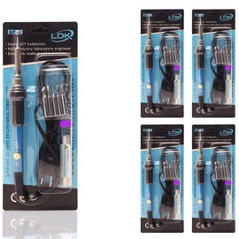 5 Pack LDK Soldering Iron Kits 60W 110V Adjustable Temperature Electric Soldering Gun Welding Tools