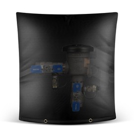 Backflow Insulation Cover, Pipe Insulation Wrap for Winter Freeze Preventer, Heavy-Duty 5-Layer Waterproof Oxford Fabric Cover for Outdoor Sprinklers and Faucets, 24W x 24H inches- Black