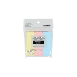 Echo Metals Co., Ltd. Fusen Glue, Rounded Corners, Pastel, 1.0 x 3.0 inches (2.5 x 7.5 cm), 120 Sheets x 3 Pieces