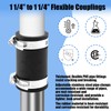 QruiLanTu 3 Pcs 1 1/4" Flexible Pvc Pipe Coupling with