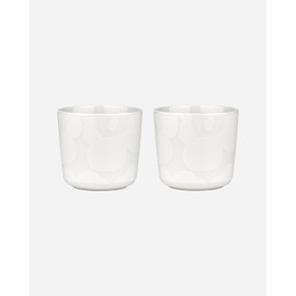 Marimekko Oiva Unikko Stoneware Dinnerware 200 ml, White