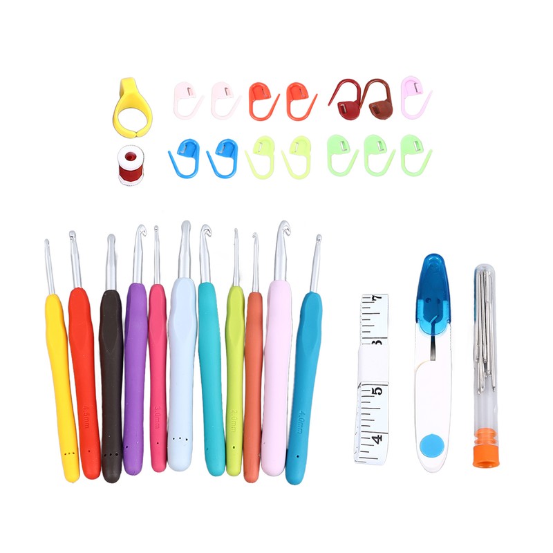 Crochet Hooks Set Multifunctional Handcrafted DIY Ergonomic Crochet Knitting Needles