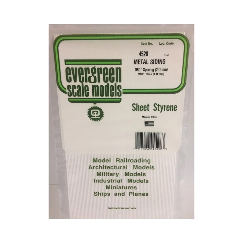 Evergreen Corrugated Iron Sheet, 1 x 150 x 300 mm,