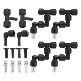 4 Pack 1/4'' Reptile Mister Nozzles, 360° Adjustable Reptile Misting Nozzles, Reptile Fogger Fine Mist Cooling System Nozzles for Reptile Terrarium Tank, Full Water Coverage, Garden Patio Greenhouse