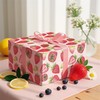 LeZakaa Strawberry Wrapping Paper Roll, Pink Red Sweet Strawberry Design