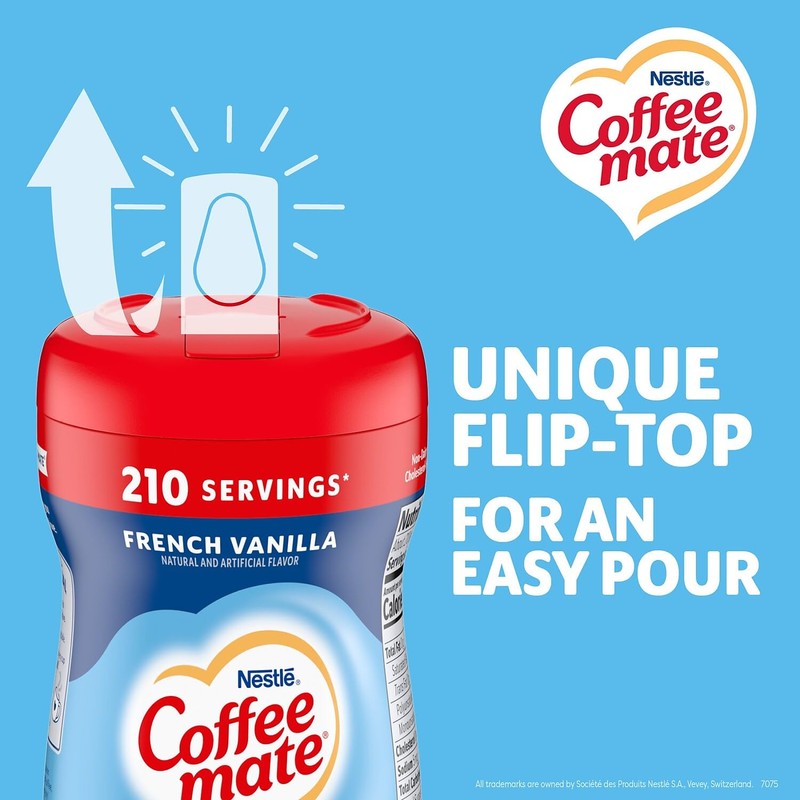 Nestle Coffee mate Coffee Creamer, French Vanilla, Powder Creamer, 15