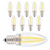 10Pcs E12 Long Filament Small LED Light Bulbs Dimmable Lamp