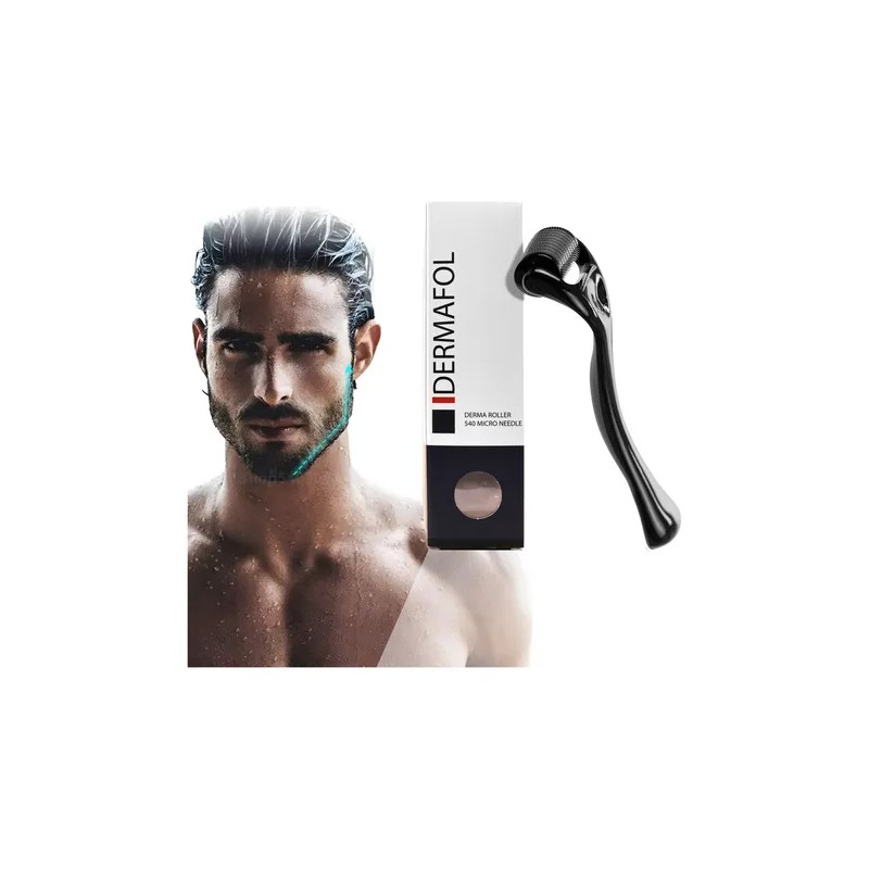 Dermaroller Barba Rodillo Dermafol 0.5mm Titanio Con Estuche