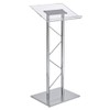 Kingdom KML9CHROME Modern & Stylish Acrylic and Chrome Podium (43.4"