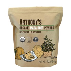 Anthony's Organic Maca Root Powder, 1lb, Gelatinized for Enhanced Bioavailability, Gluten Free & Non GMO