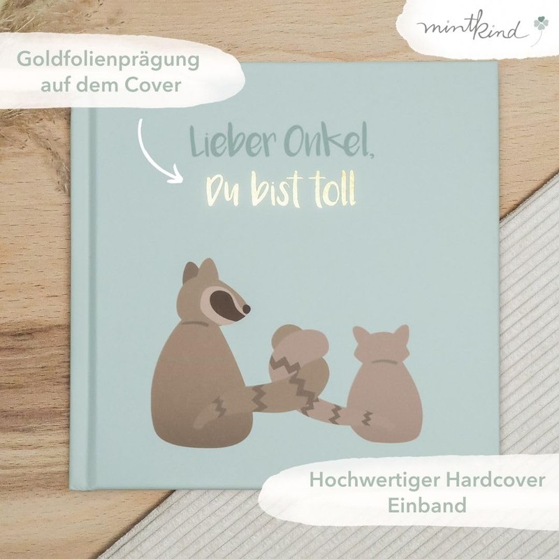 mintkind® "Lieber Onkel, Du bist toll" Gift Book I Picture