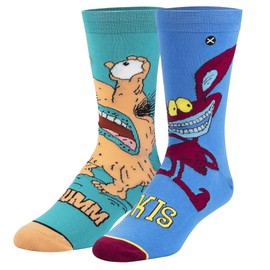 Odd Sox, Nickelodeon Aaahh Real Monsters Cartoon Character, Fun Men's Socks