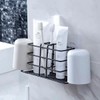 Toothbrush Holders for Bathrooms - Metal Countertop Toothbrush and Toothpaste