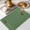 Vinyl Placemats Set of 8, PVC Woven Washable Non-Slip Table