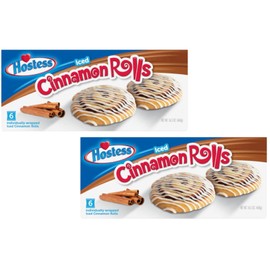 Generic Iced Cinnamon Rolls - 16.5 Fl Oz Box - 6 Individually Wrapped Rolls - Pack of 2